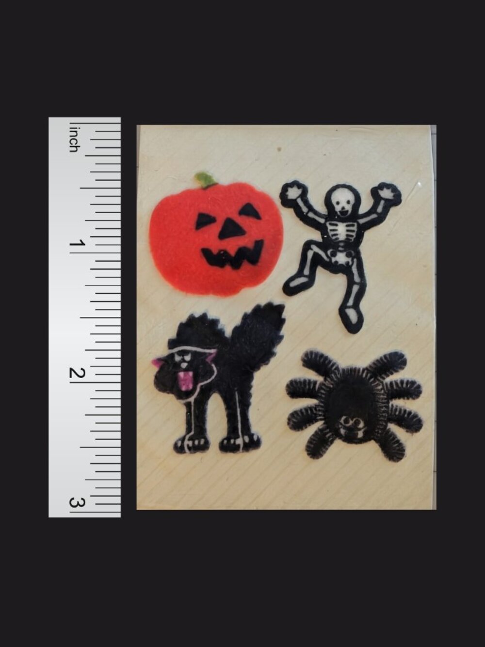 Vintage 80s Used Sandylion Mixed Fuzzy Halloween Stickers